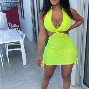 Lime Green Mini Dress